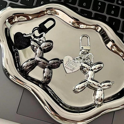 Y2K Balloon Dog Keychain Punk Fashion Key Ring for Handbag Backpack  Car Keys  Cute Pendant Acce