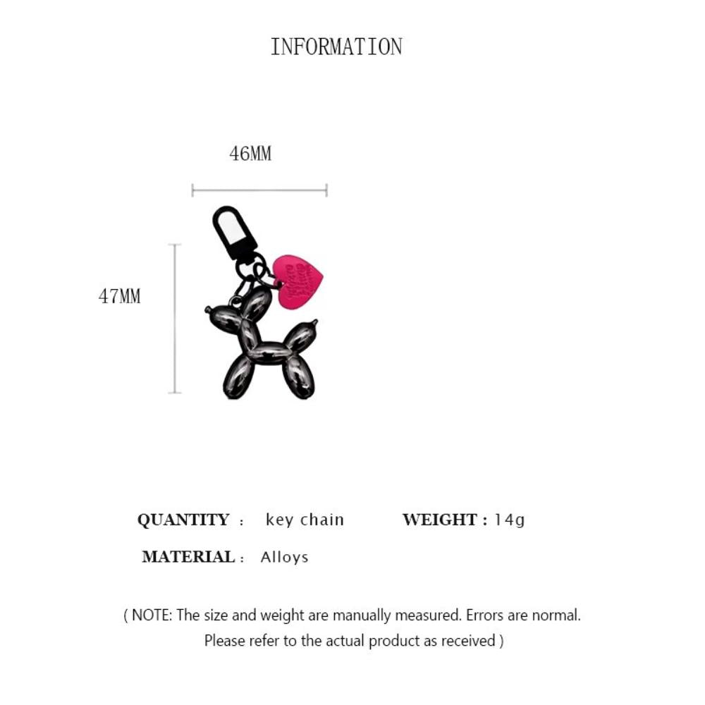 Y2K Balloon Dog Keychain Punk Fashion Key Ring for Handbag Backpack  Car Keys  Cute Pendant Acce