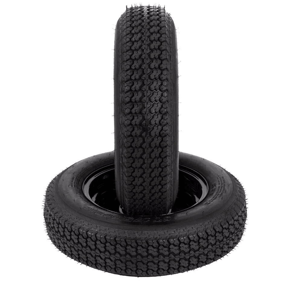 2Pack Trailer Tires On Rim ST17580D13 5 Lug Black Spoke Wheels Load Range C 13 Inch Trailer Tire As 6
