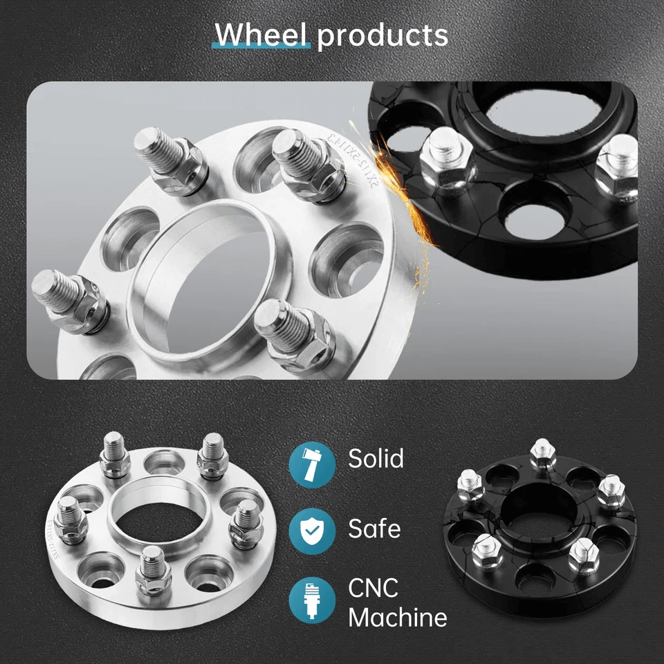 Wheel Spacers Thick Adapters For Audi S4 S5 Lug Nuts Improve Stance  Fitment 3