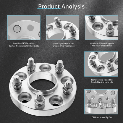 Wheel Spacers Thick Adapters For Audi S4 S5 Lug Nuts Improve Stance  Fitment 5