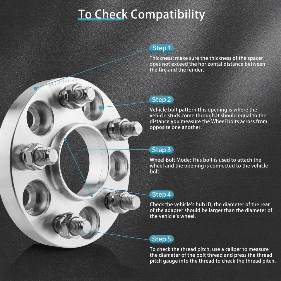 Wheel Spacers Thick Adapters For Audi S4 S5 Lug Nuts Improve Stance  Fitment 6