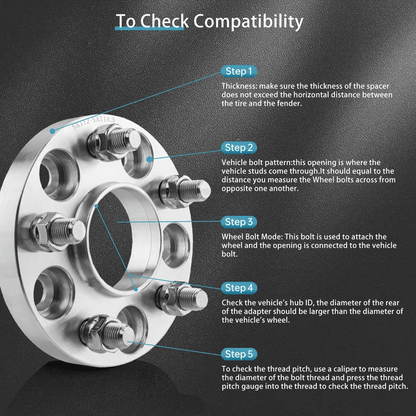 Wheel Spacers Thick Adapters For Audi S4 S5 Lug Nuts Improve Stance  Fitment 6