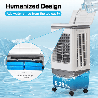 Portable Air Conditioner With Evaporative Cooler  Humidifier Quiet EnergyEfficient Cooling For Home 4