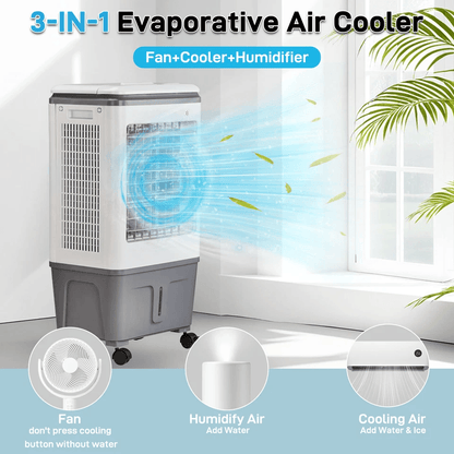 Portable Air Conditioner With Evaporative Cooler  Humidifier Quiet EnergyEfficient Cooling For Home 1
