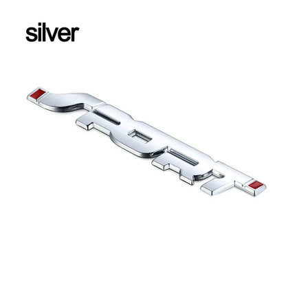 3D Chrome Metal Car Emblem Sticker Sporty Black Racing Letter Logo Badge for Trunk Hood  Styling