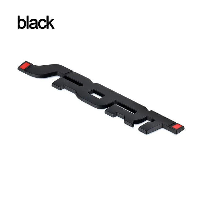 3D Chrome Metal Car Emblem Sticker Sporty Black Racing Letter Logo Badge for Trunk Hood  Styling