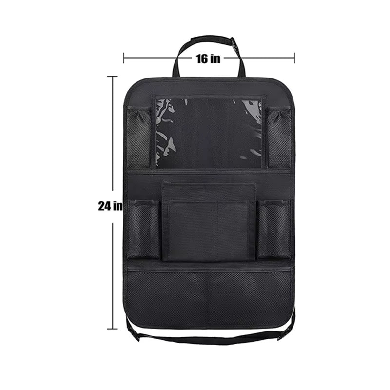 Multifunctional Oxford Fabric Car Seat Organizer Back Seat Protector With Tablet Holder  Storage Po 5