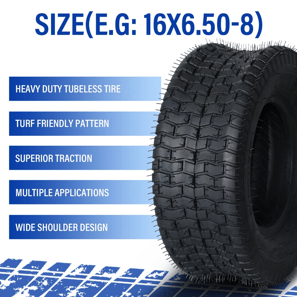Set Of 2 Factory Direct Turf Mower Tires 4Ply Soft Lawn Grip With Warranty 3