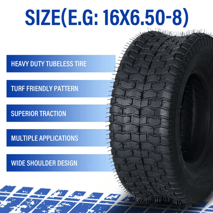 Set Of 2 Factory Direct Turf Mower Tires 4Ply Soft Lawn Grip With Warranty 3