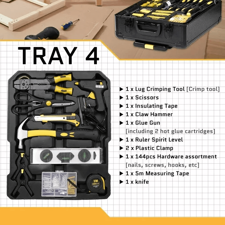 Complete Mechanics Tool Kit With Rolling Trolley Case Sockets Wrenches  More 4