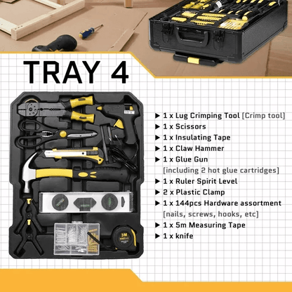 Complete Mechanics Tool Kit With Rolling Trolley Case Sockets Wrenches  More 4