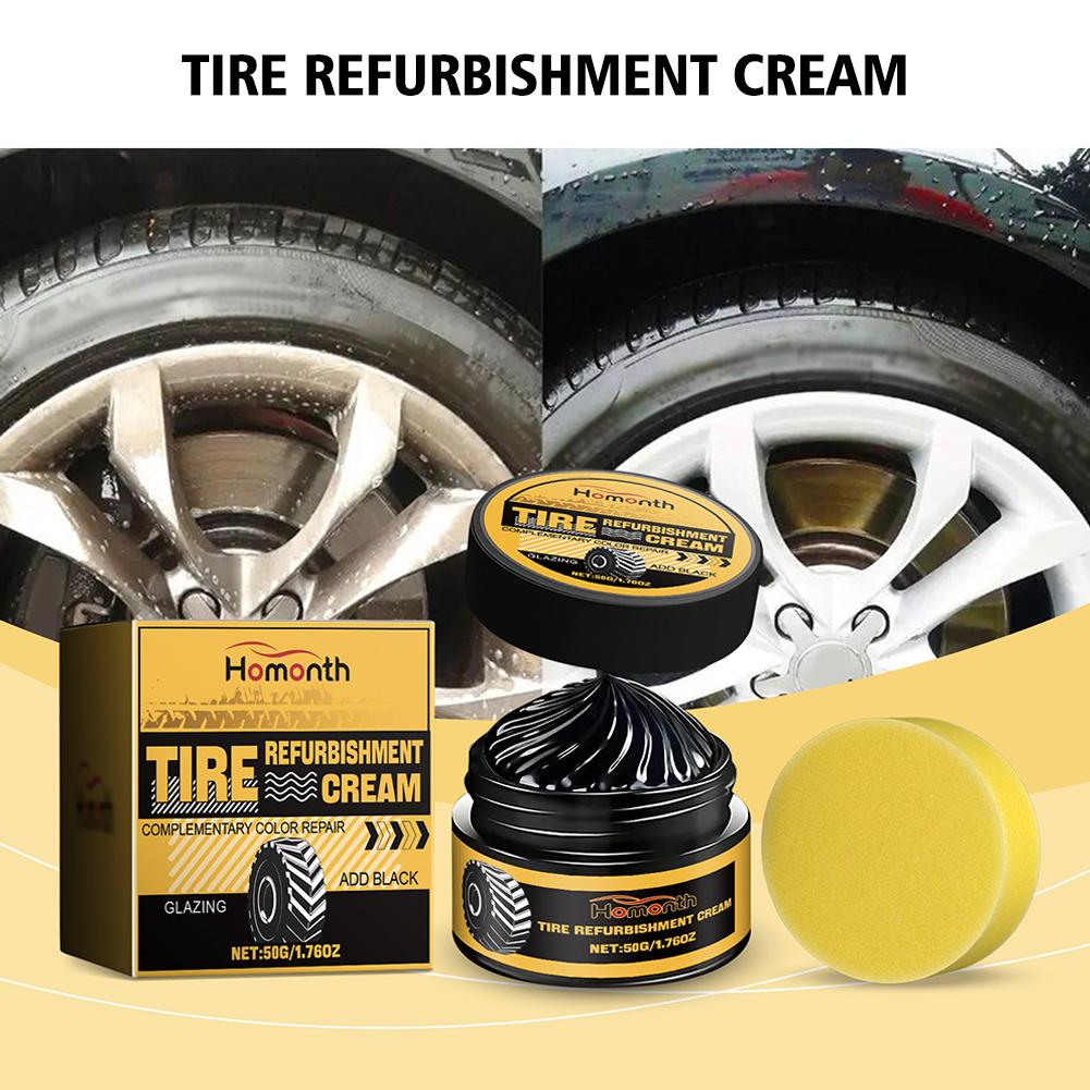 Premium Tire Coating Wax For Cars Tire Shine Film Plating Cream For AntiAging  LongLasting Shine 1