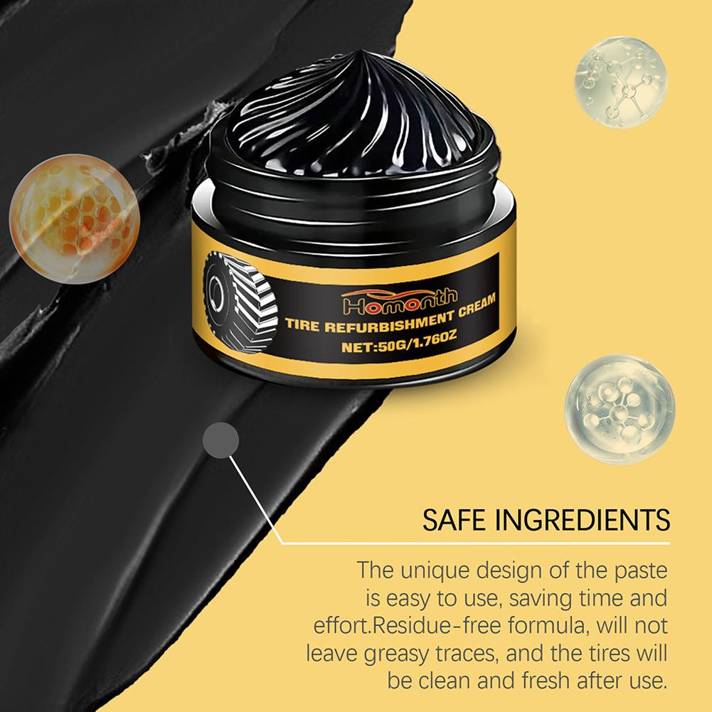 Premium Tire Coating Wax For Cars Tire Shine Film Plating Cream For AntiAging  LongLasting Shine 4