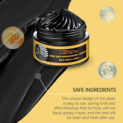 Premium Tire Coating Wax For Cars Tire Shine Film Plating Cream For AntiAging  LongLasting Shine 4