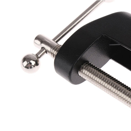 C-Shaped Clip Desk Mount Clamp – Heavy-Duty Boom Scissor Arm Stand Holder for Microphones & Lights