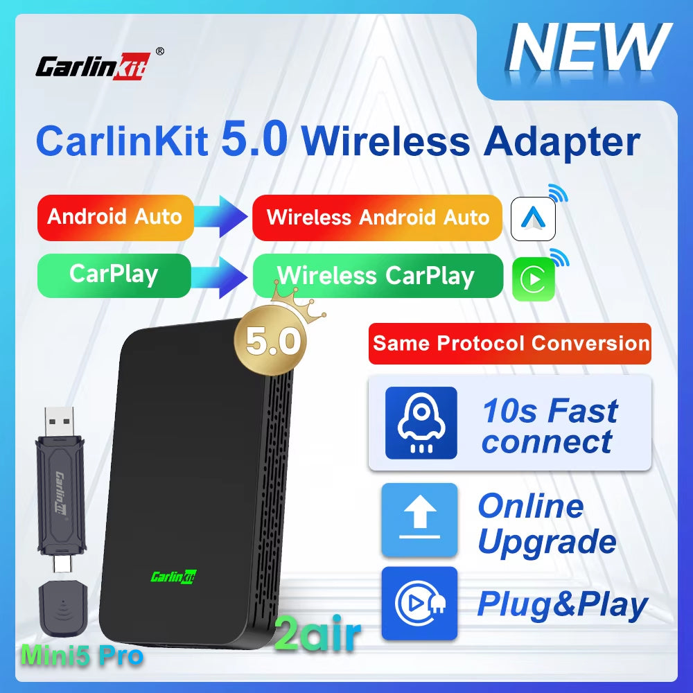 Mini Wireless CarPlay Adapter  Android Auto 2Air CarlinKit 50 Plug  Play Auto Wireless Adapter For  1