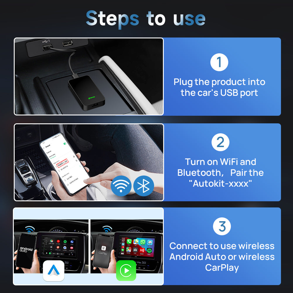 Mini Wireless CarPlay Adapter  Android Auto 2Air CarlinKit 50 Plug  Play Auto Wireless Adapter For  5