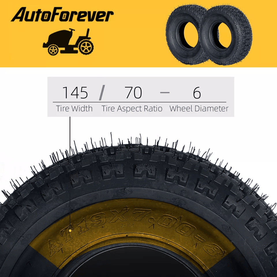 Sport ATV Knobby Tires 4 Ply Front Left  Right Replacement 3