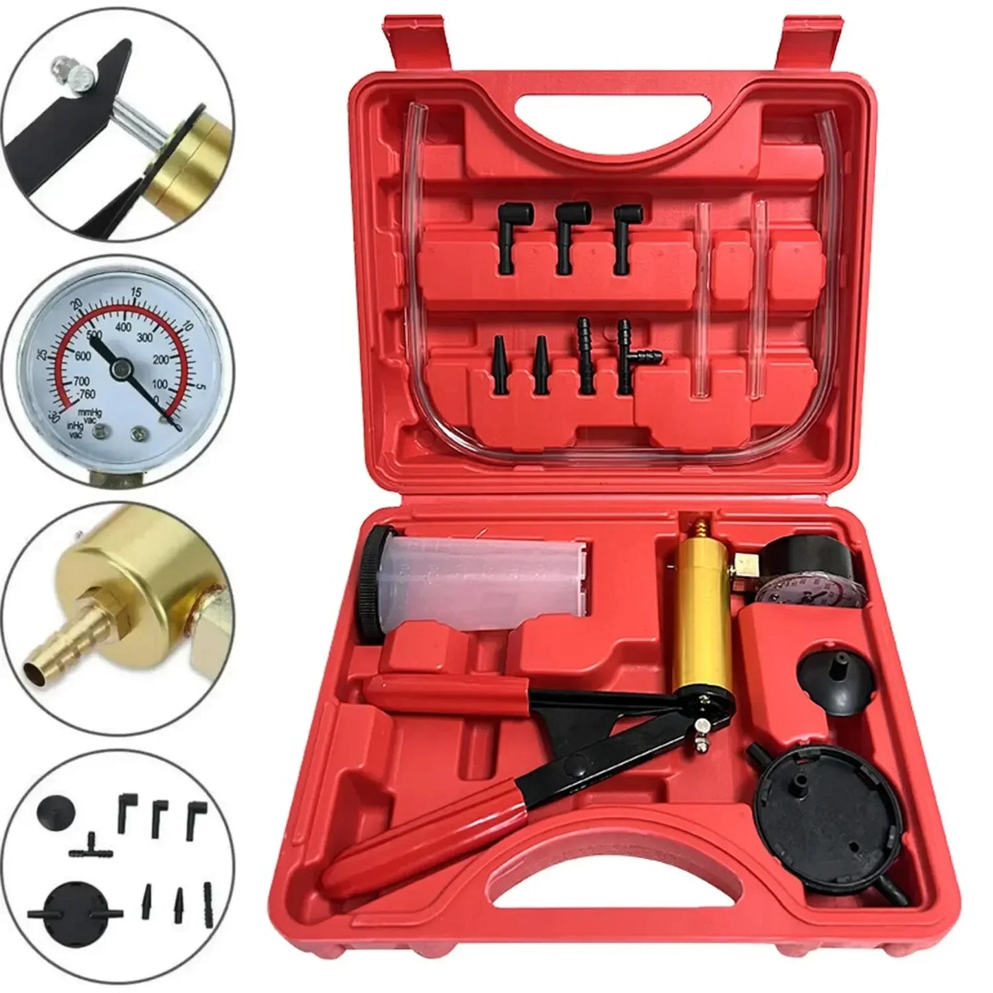 Quality Brake Fluid Vacuum Pump Kit Portable Pistol Pump Tester for Auto Repair  Diagnostics