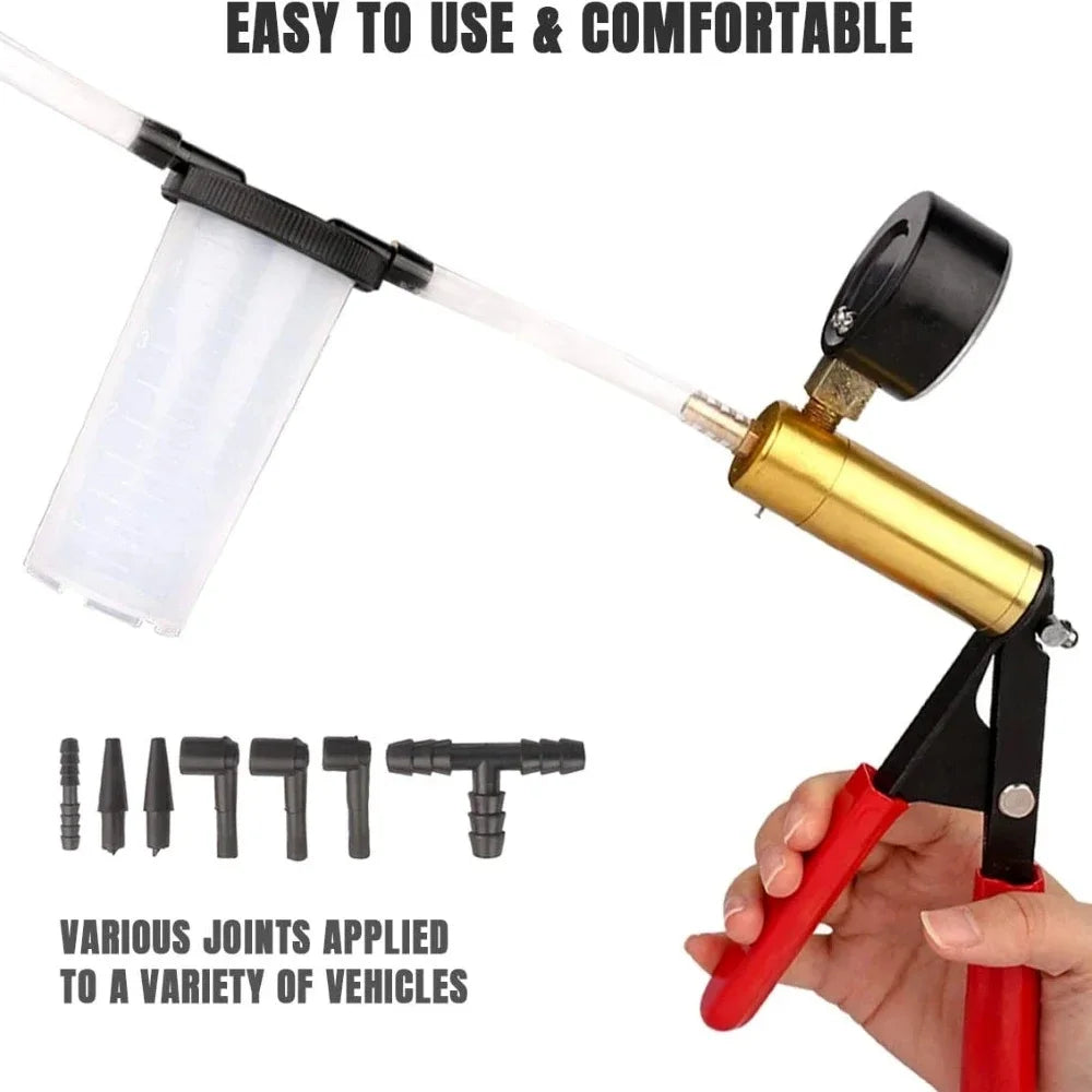 Quality Brake Fluid Vacuum Pump Kit Portable Pistol Pump Tester for Auto Repair  Diagnostics