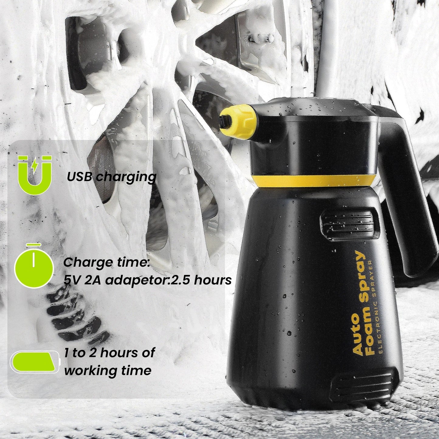Electric Snow Foam Cannon FoamBoss Car Wash Sprayer With Adjustable Nozzle For Home Garden  Auto De 1