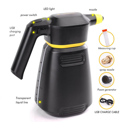 Electric Snow Foam Cannon FoamBoss Car Wash Sprayer With Adjustable Nozzle For Home Garden  Auto De 3