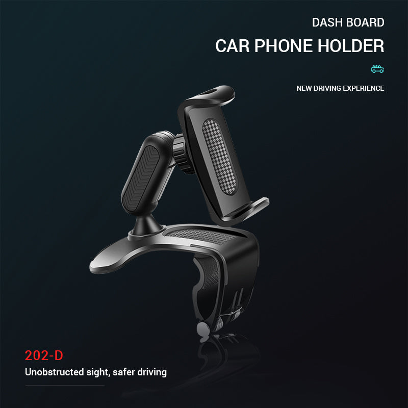 Dashboard Car Phone Holder ABS Sun Visor  Rear View Mirror Mount With 360 Rotation 2