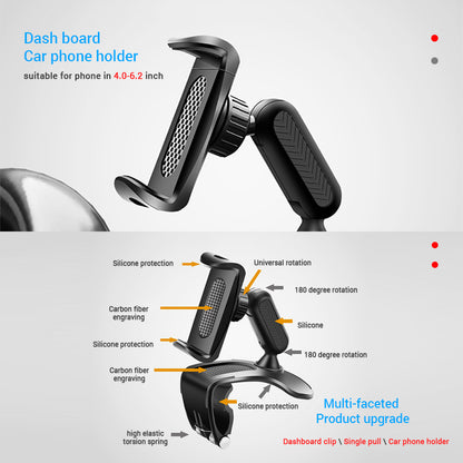 Dashboard Car Phone Holder ABS Sun Visor  Rear View Mirror Mount With 360 Rotation 3