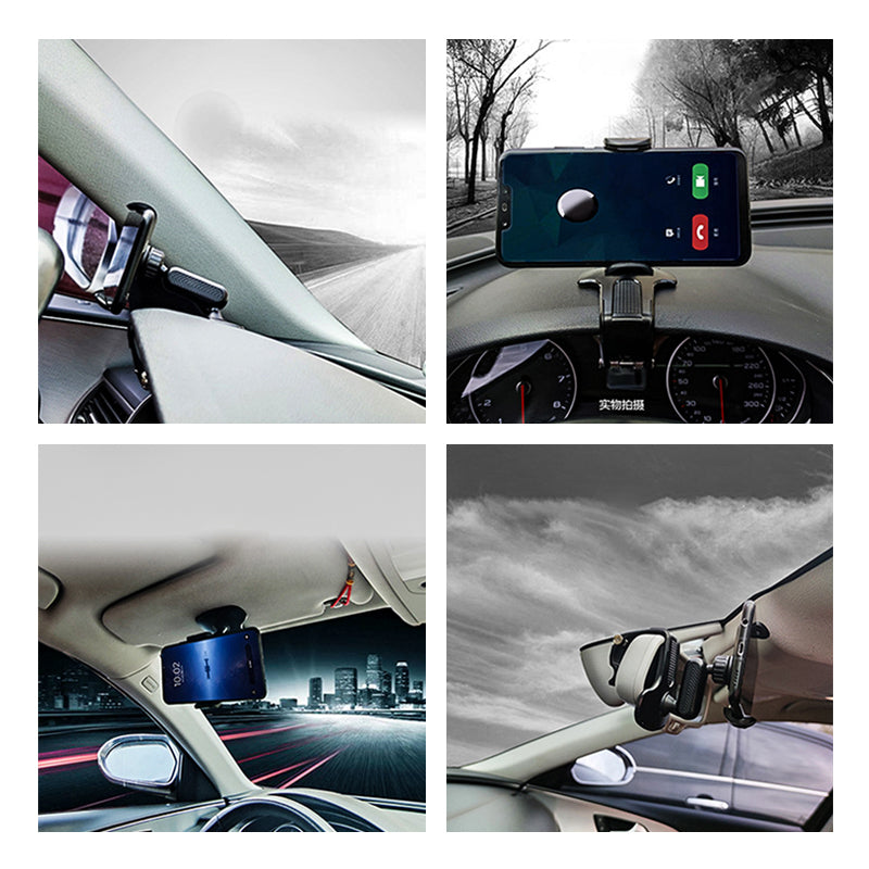 Dashboard Car Phone Holder ABS Sun Visor  Rear View Mirror Mount With 360 Rotation 6