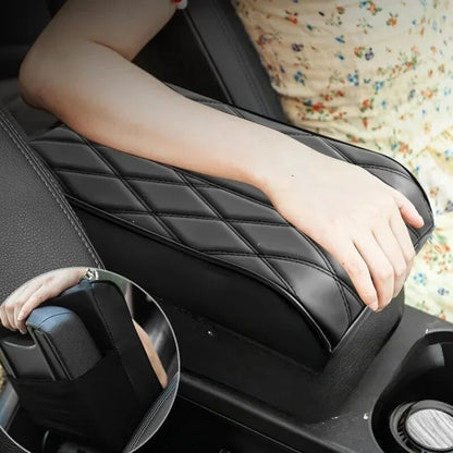 Wave Embroider PU Leather Car Armrest Cover – Premium Center Console Protector & Cushion