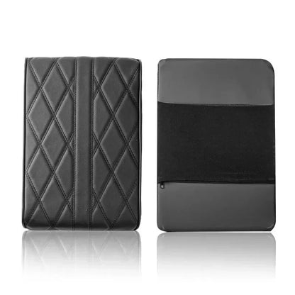 Wave Embroider PU Leather Car Armrest Cover  Premium Center Console Protector  Cushion 5