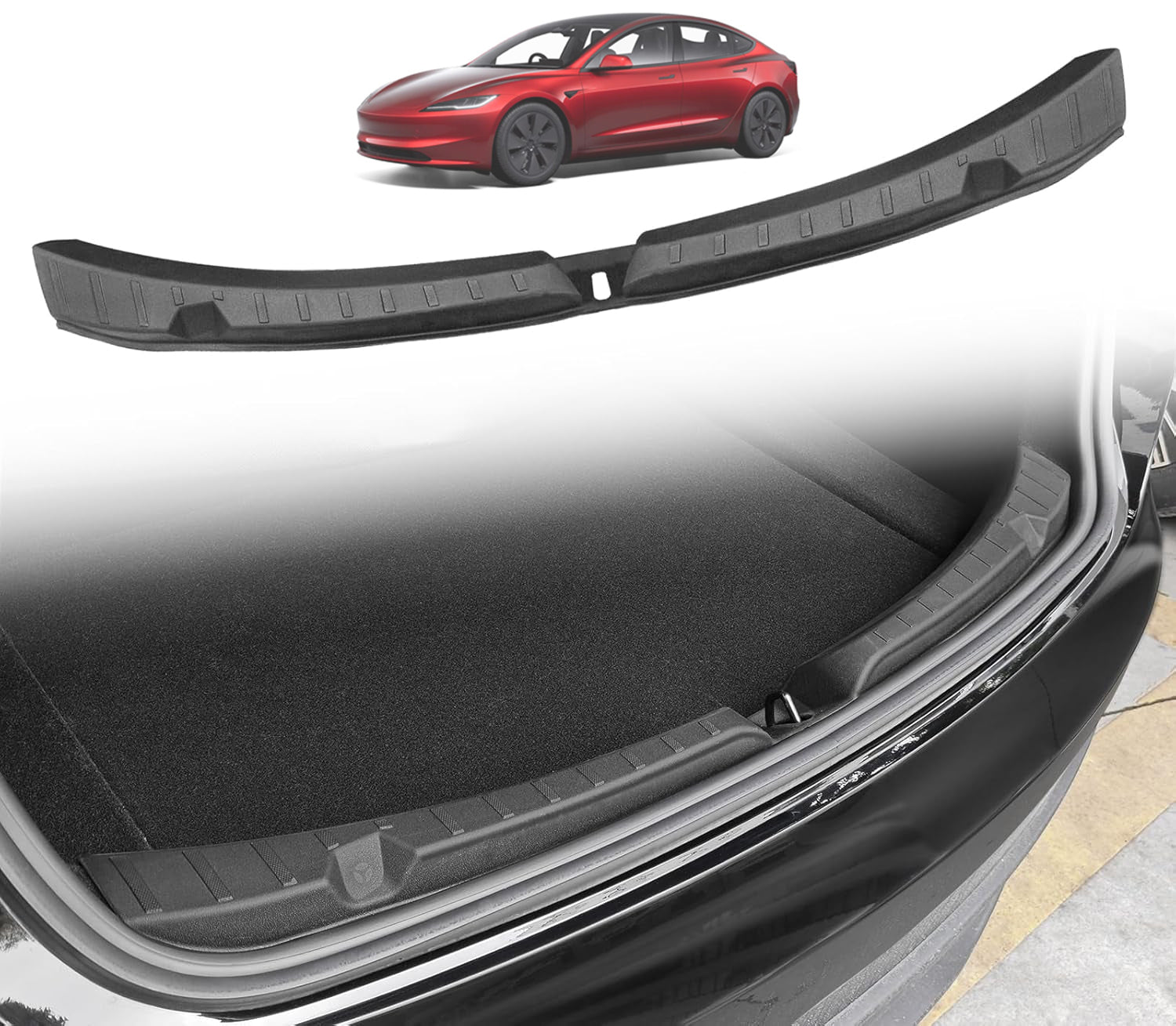 Tesla Model 3 Highland 20242025 Trunk Mats Sill Guard TPE Cargo AntiScratch Protector Accessories 1