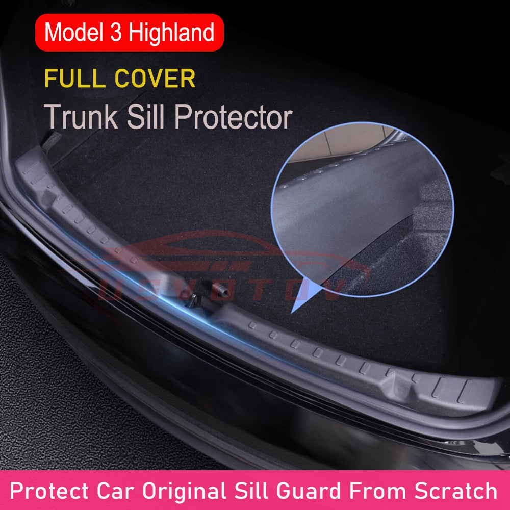 Tesla Model 3 Highland 20242025 Trunk Mats Sill Guard TPE Cargo AntiScratch Protector Accessories 2