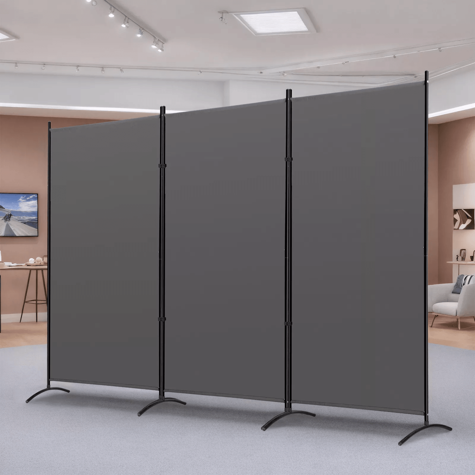 3 Panel Folding Room Divider Privacy Screen, Portable Wall Partition for Home & Office