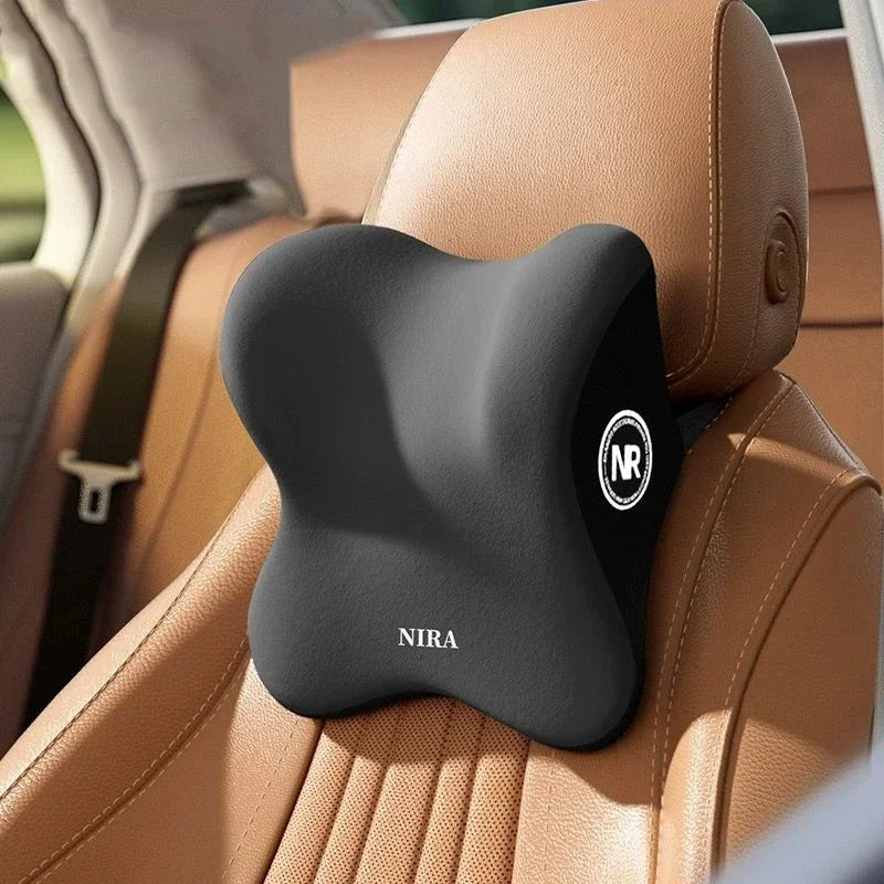 Car Lumbar Support Pillow Memory Foam Headrest  Back Cushion for Ultimate Driving Comfort