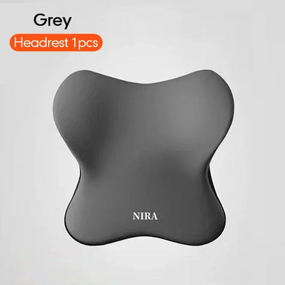 Car Lumbar Support Pillow Memory Foam Headrest  Back Cushion for Ultimate Driving Comfort