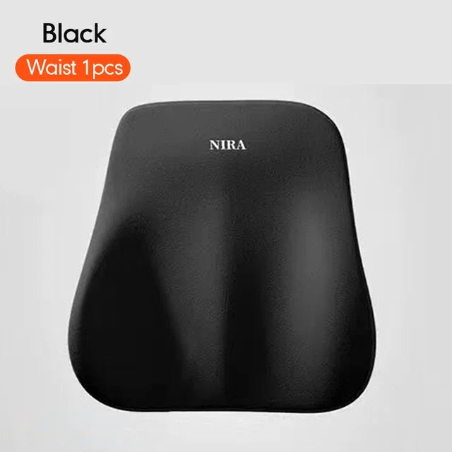Car Lumbar Support Pillow Memory Foam Headrest  Back Cushion for Ultimate Driving Comfort