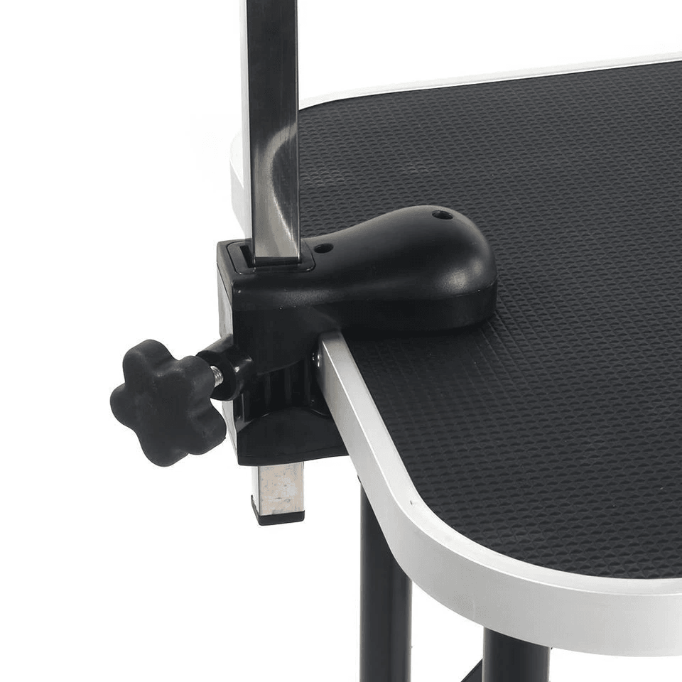 Large Pet Grooming Table Folding Dog Cat Table With Arm Noose  Mesh Tray Portable Black Grooming St 9