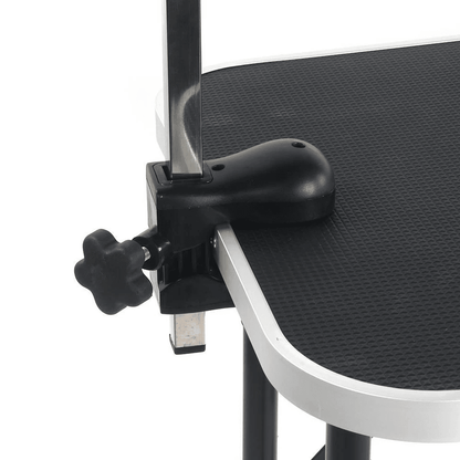 Large Pet Grooming Table Folding Dog Cat Table With Arm Noose  Mesh Tray Portable Black Grooming St 9