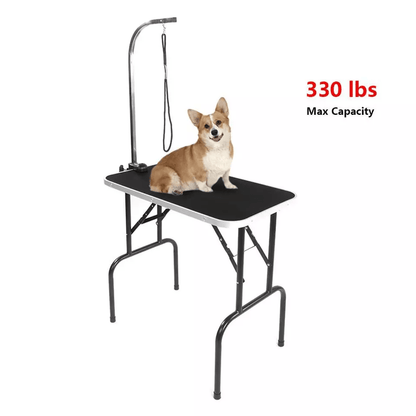 Large Pet Grooming Table Folding Dog Cat Table With Arm Noose  Mesh Tray Portable Black Grooming St 7