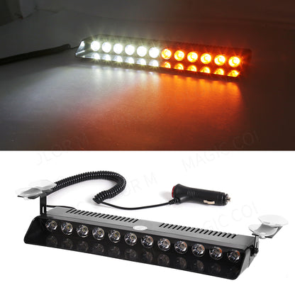12 LED Car Strobe Light Emergency Warning Beacon For Windshield Trailer Waterproof Flash Signal For 10