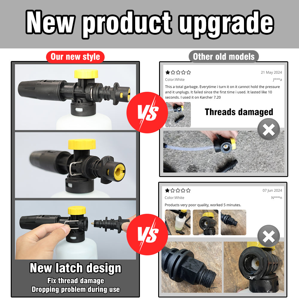 Karcher Foam Lance Kit Adjustable Snow Cannon Nozzle for Pressure Washer Perfect for Car Wash  De