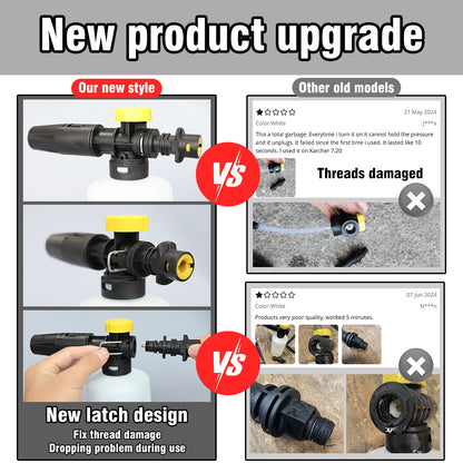 Karcher Foam Lance Kit Adjustable Snow Cannon Nozzle for Pressure Washer Perfect for Car Wash  De
