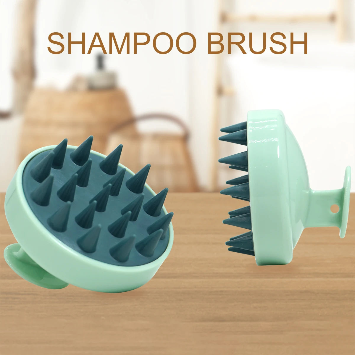 Silicone Shampoo Brush  Scalp Massager Hair Washing Comb For Head  Body Massage Bath  Shower Brush 2