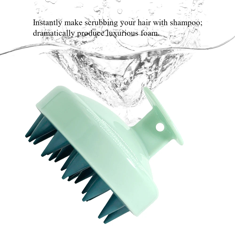 Silicone Shampoo Brush  Scalp Massager Hair Washing Comb For Head  Body Massage Bath  Shower Brush 1