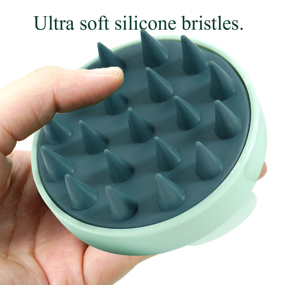 Silicone Shampoo Brush  Scalp Massager Hair Washing Comb For Head  Body Massage Bath  Shower Brush 4