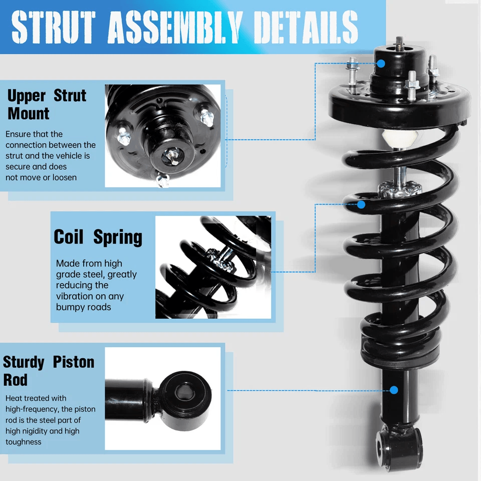 Complete Rear Struts  Shocks Assembly For Lincoln Navigator Left  Right 2