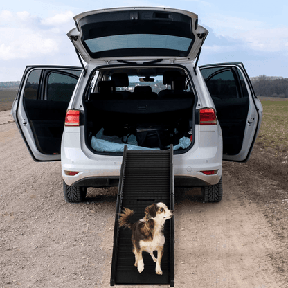 Folding Dog Ramp Lightweight Portable Pet Ramps For Travel Bed Couch And Stairs  TriFold Design For 3