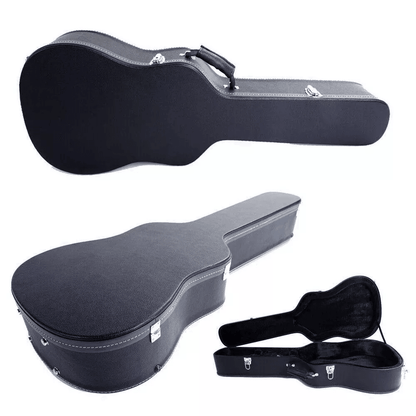 Premium Acoustic Folk Guitar Hardshell Case with Microgroove Finish